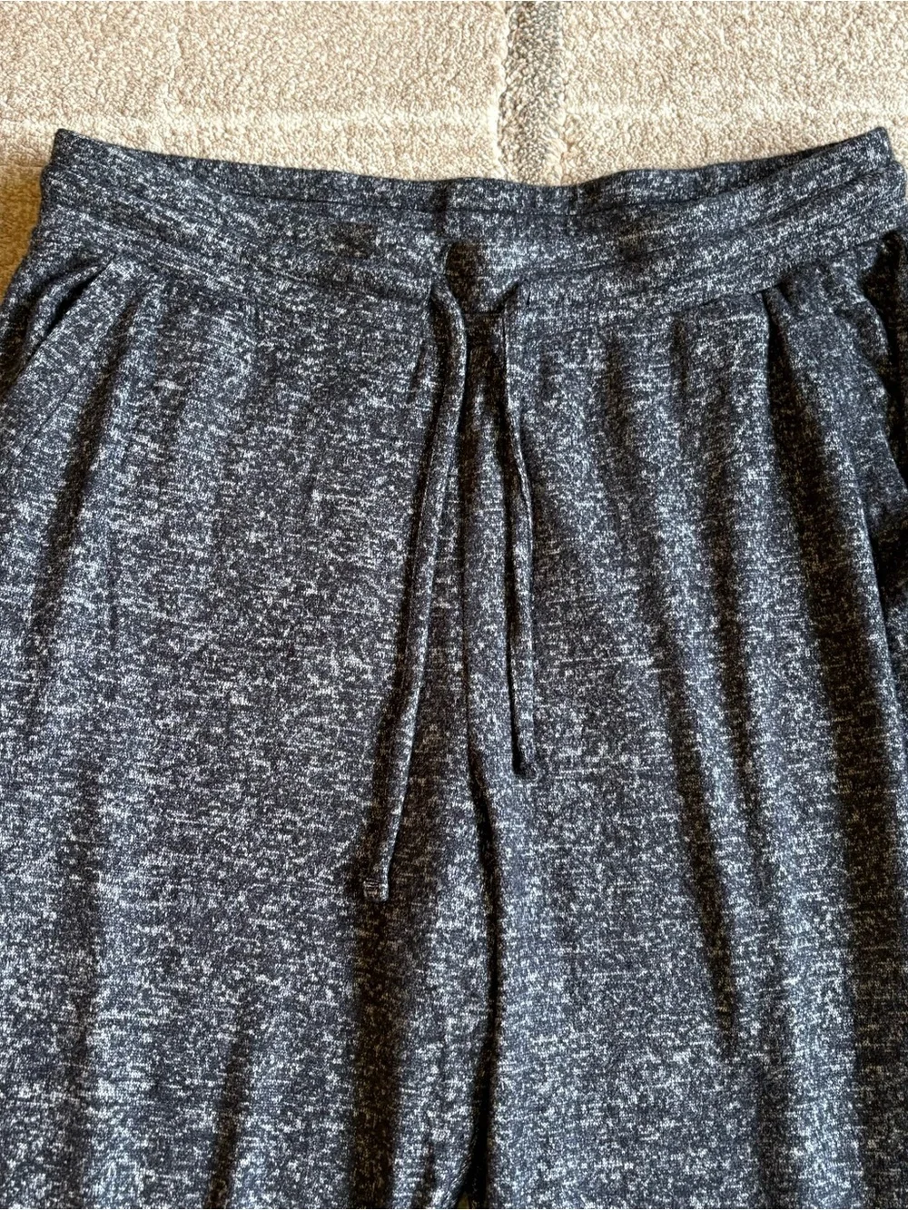 Quince Brushed Lounge Jogger Pants Charcoal NWOT Size Large
